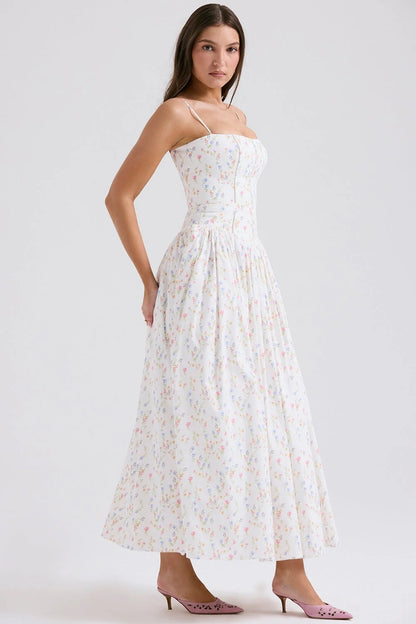 Nya – Floral Corset Midi Dress