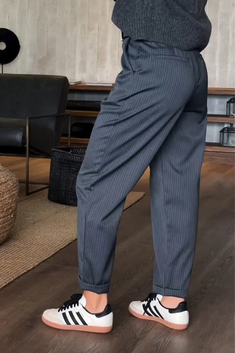 Beatrice | Striped Shaping Dress Pants