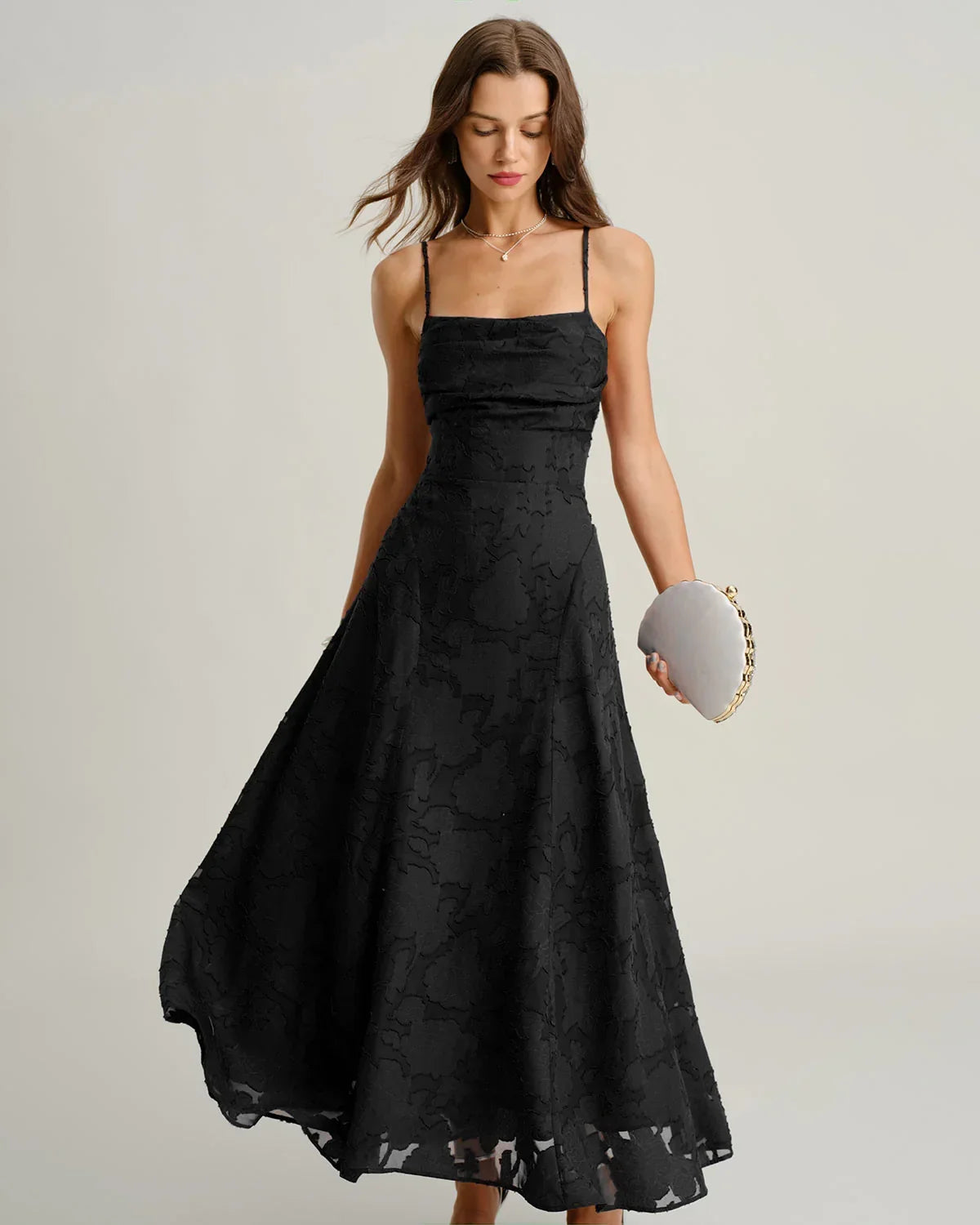 Jacquard Slip Maxi Dress
