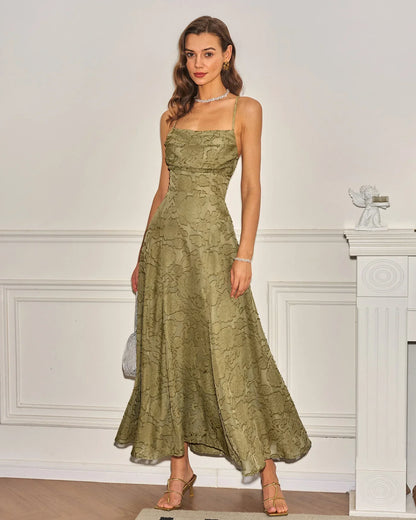 Jacquard Slip Maxi Dress