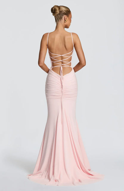 Amara Lace-Up Maxi Gown