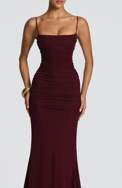 Amara Lace-Up Maxi Gown